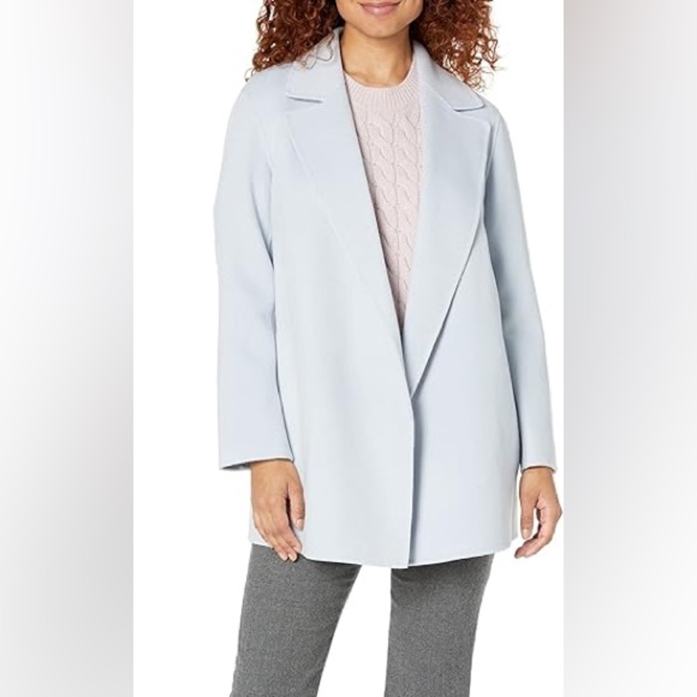 Theory Women's Light Grayish/ blue recycled wool/ cashmere blend jacket